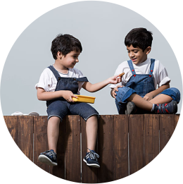 Children playing outdoors